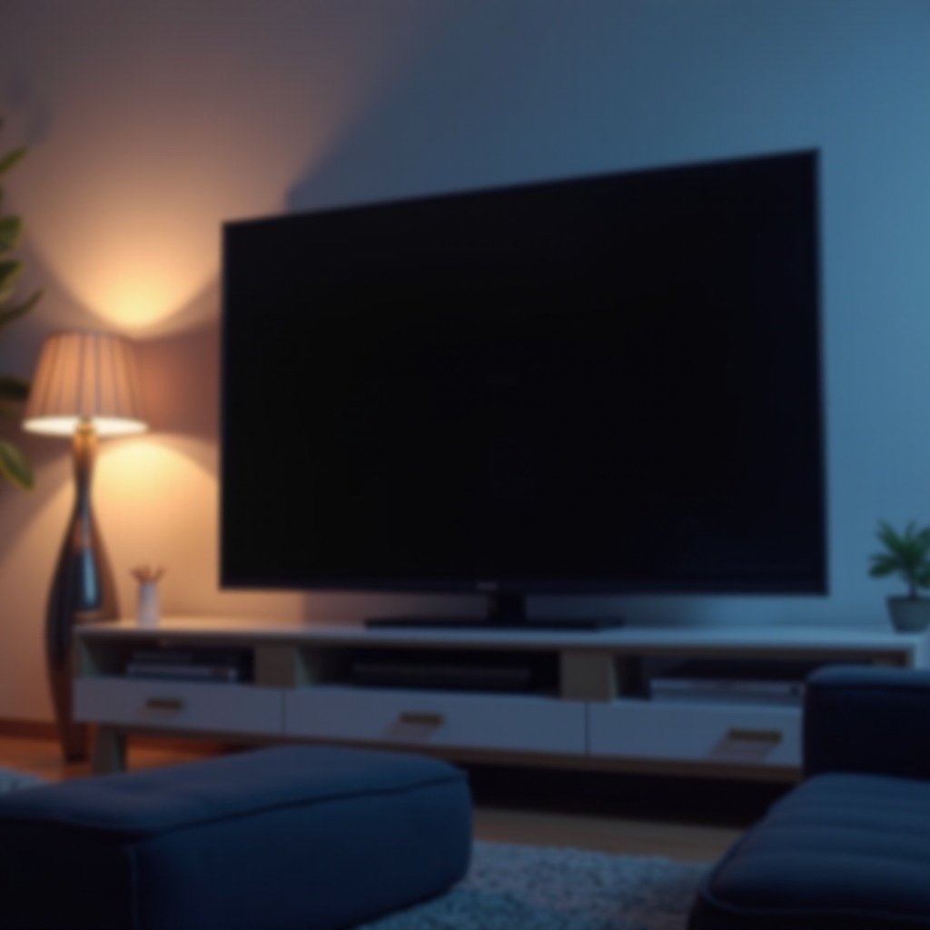 サムスンテレビの画面が音だけで黒い