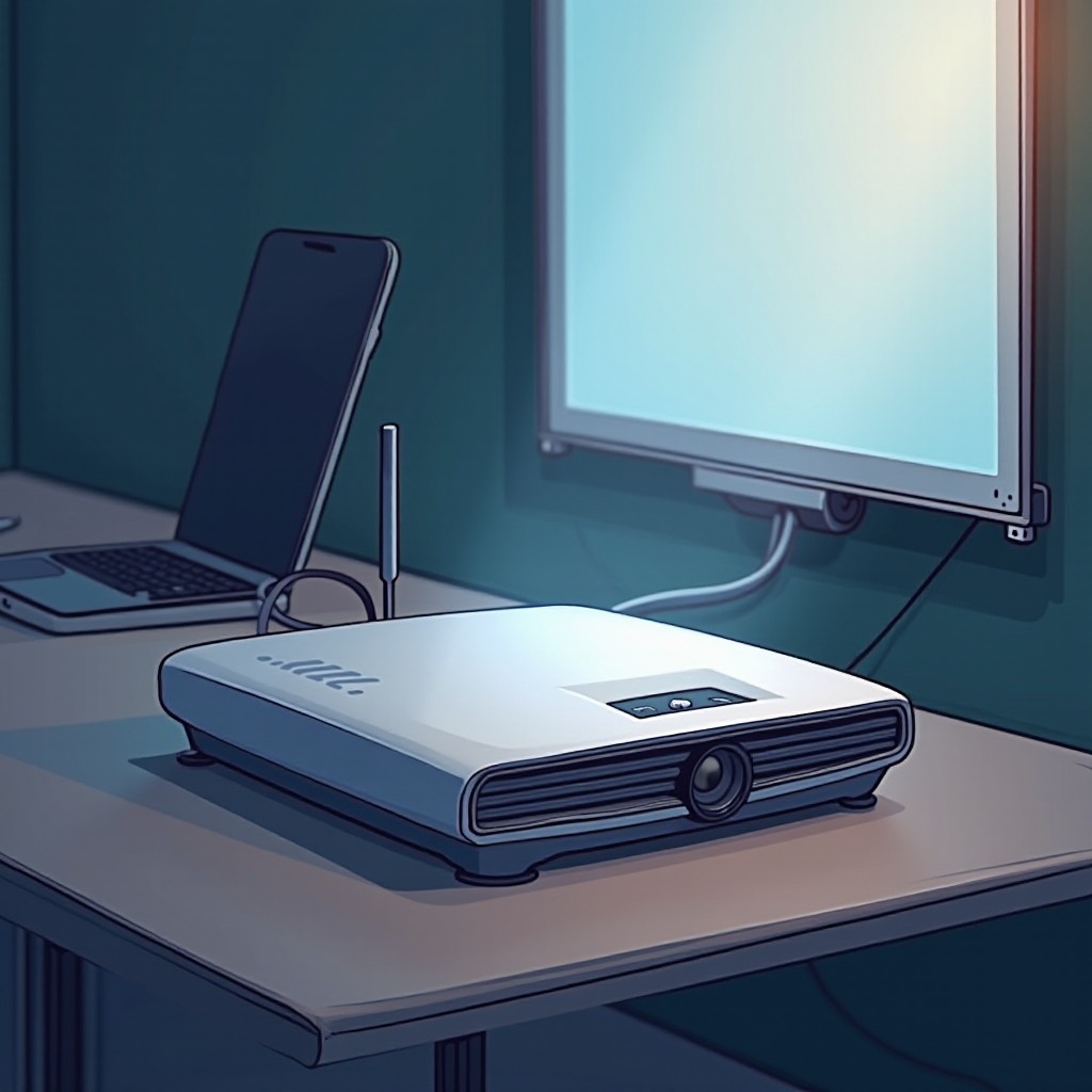 프로젝터가 전화에 연결됩니다