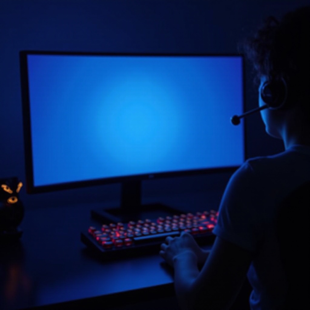 komputer layar biru saat bermain game