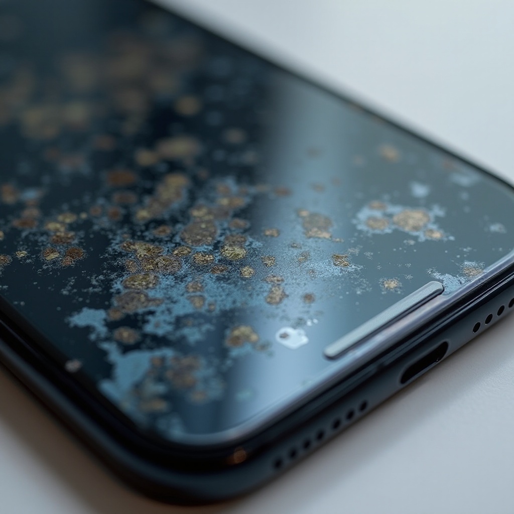 iphone xr layar terbakar di sudut