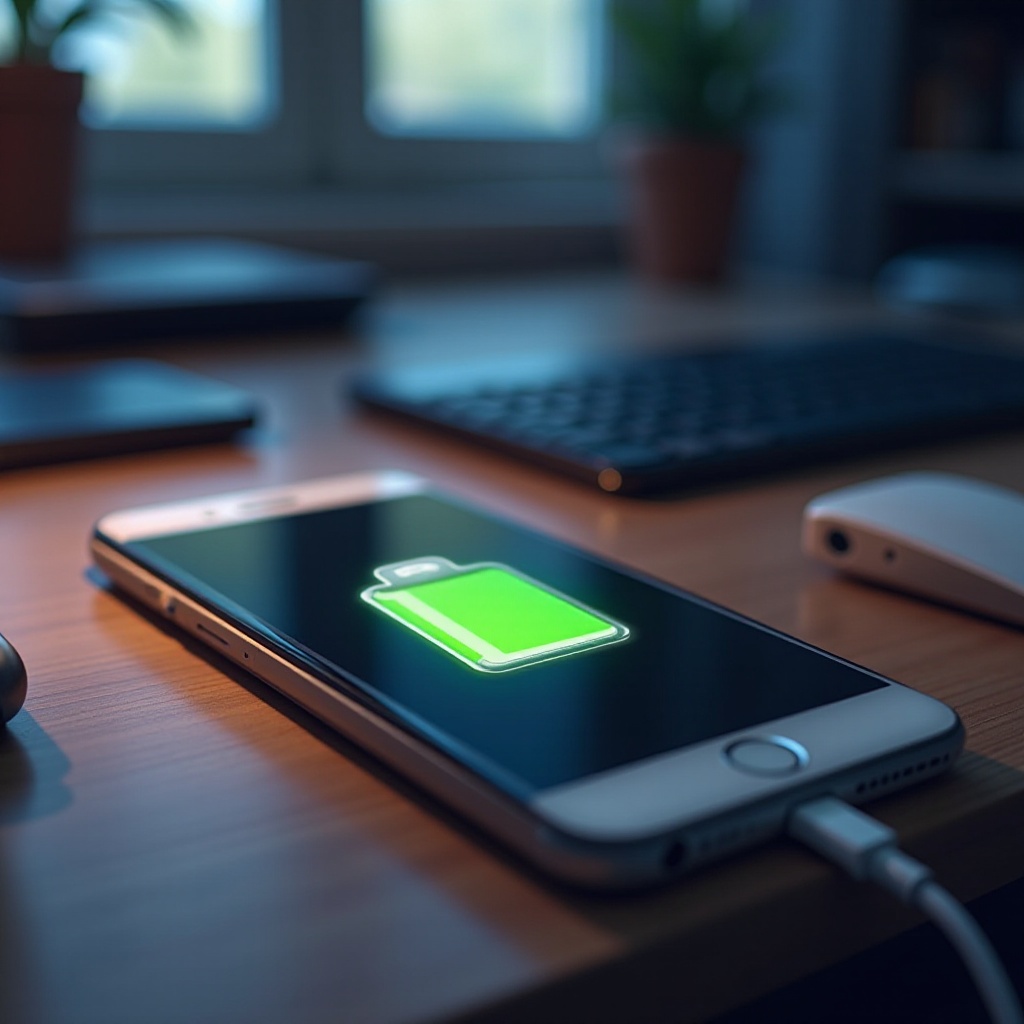 携帯は充電中だと言っているが、充電していない