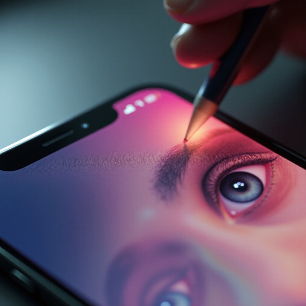 iPhone XR 画面の隅の焼き付き