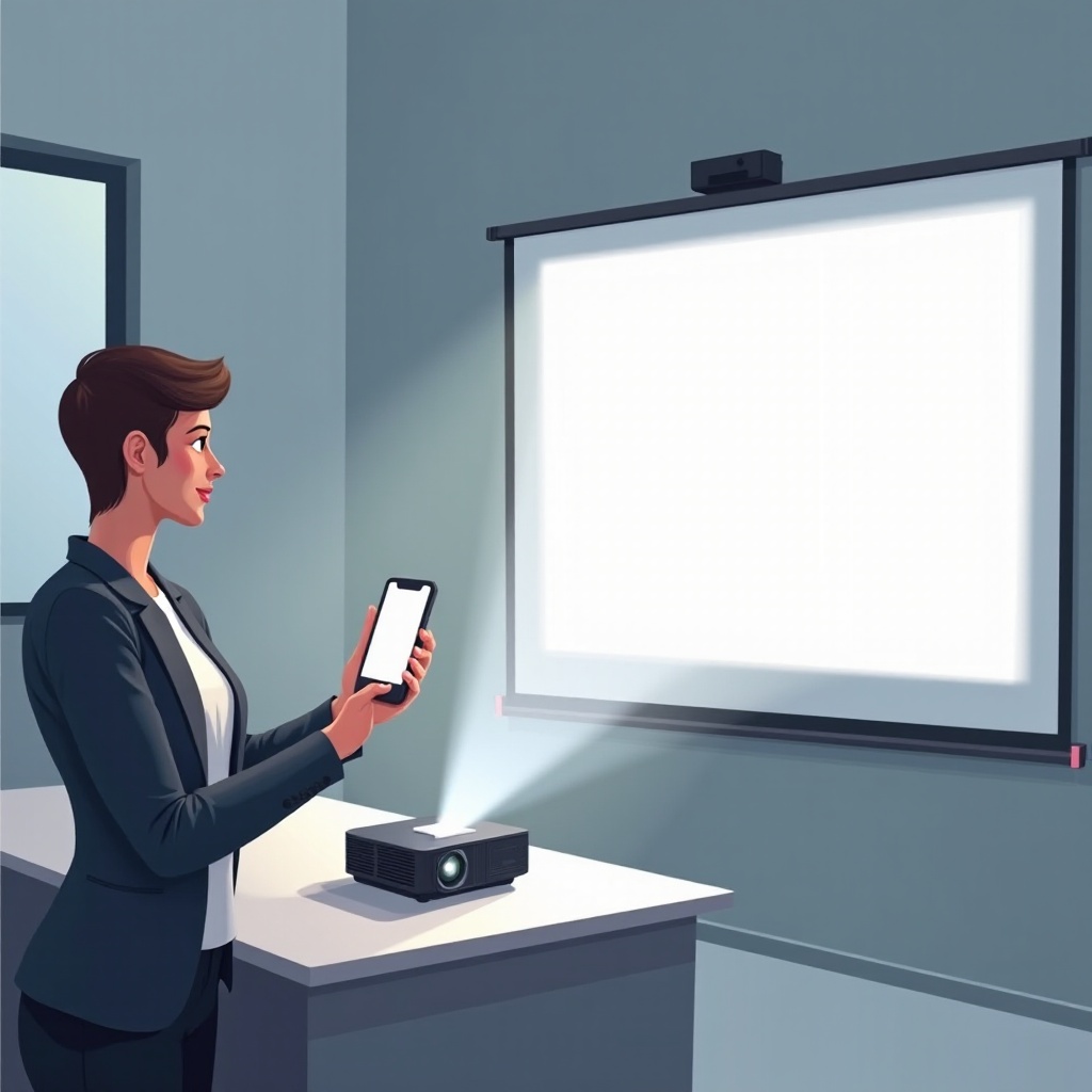 プロジェクターが電話に接続される