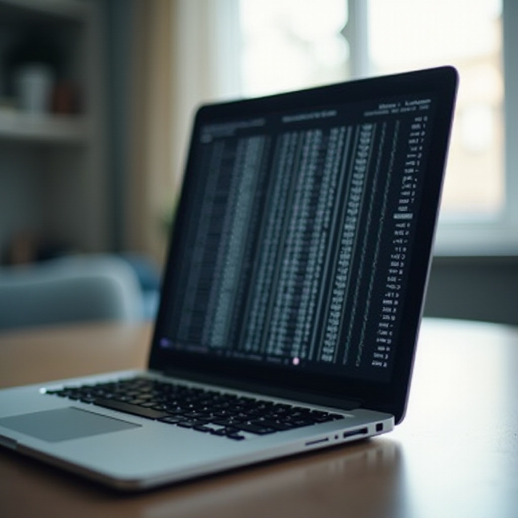 노트북 화면의 세로 검은 선