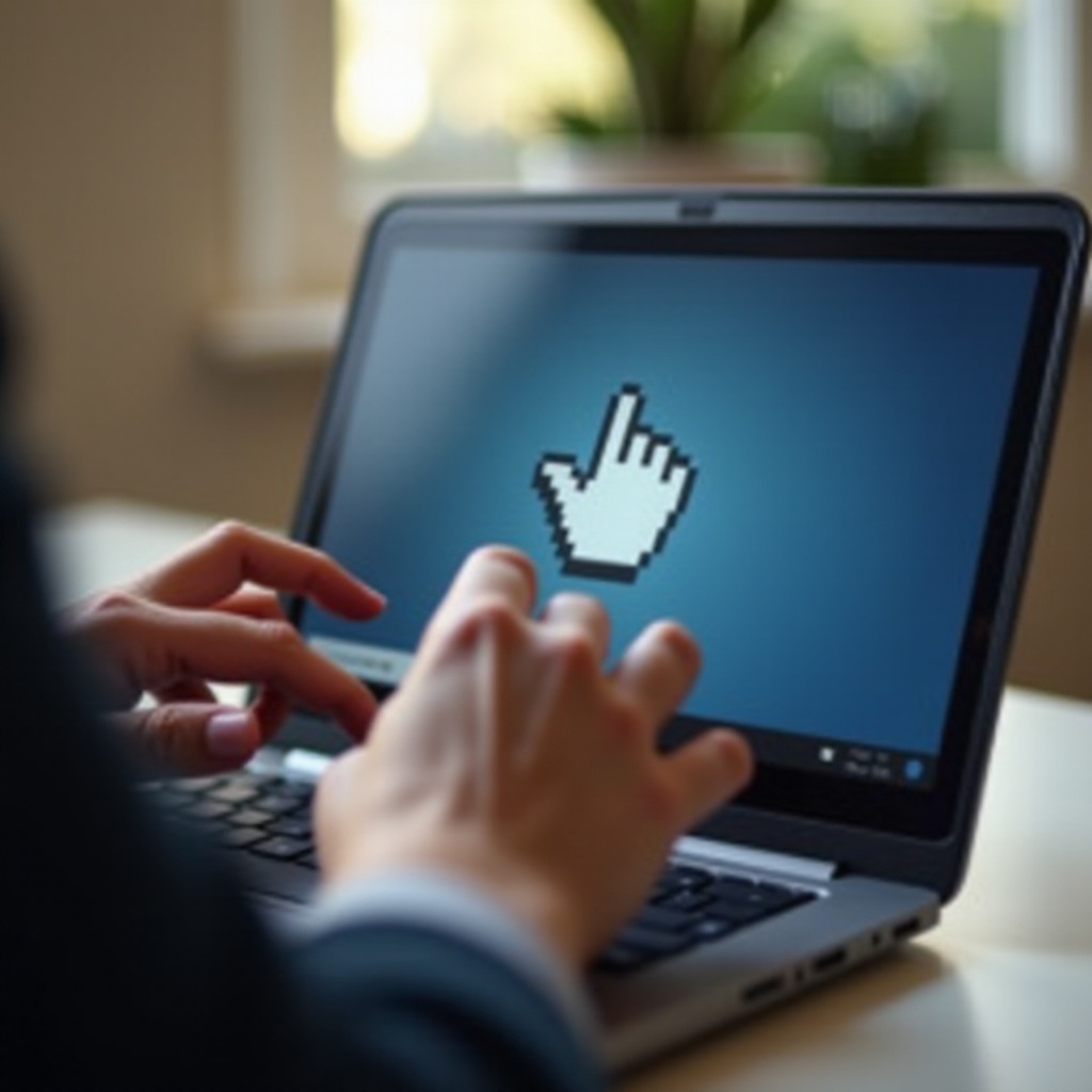 cara mengembalikan tangan di layar Chromebook