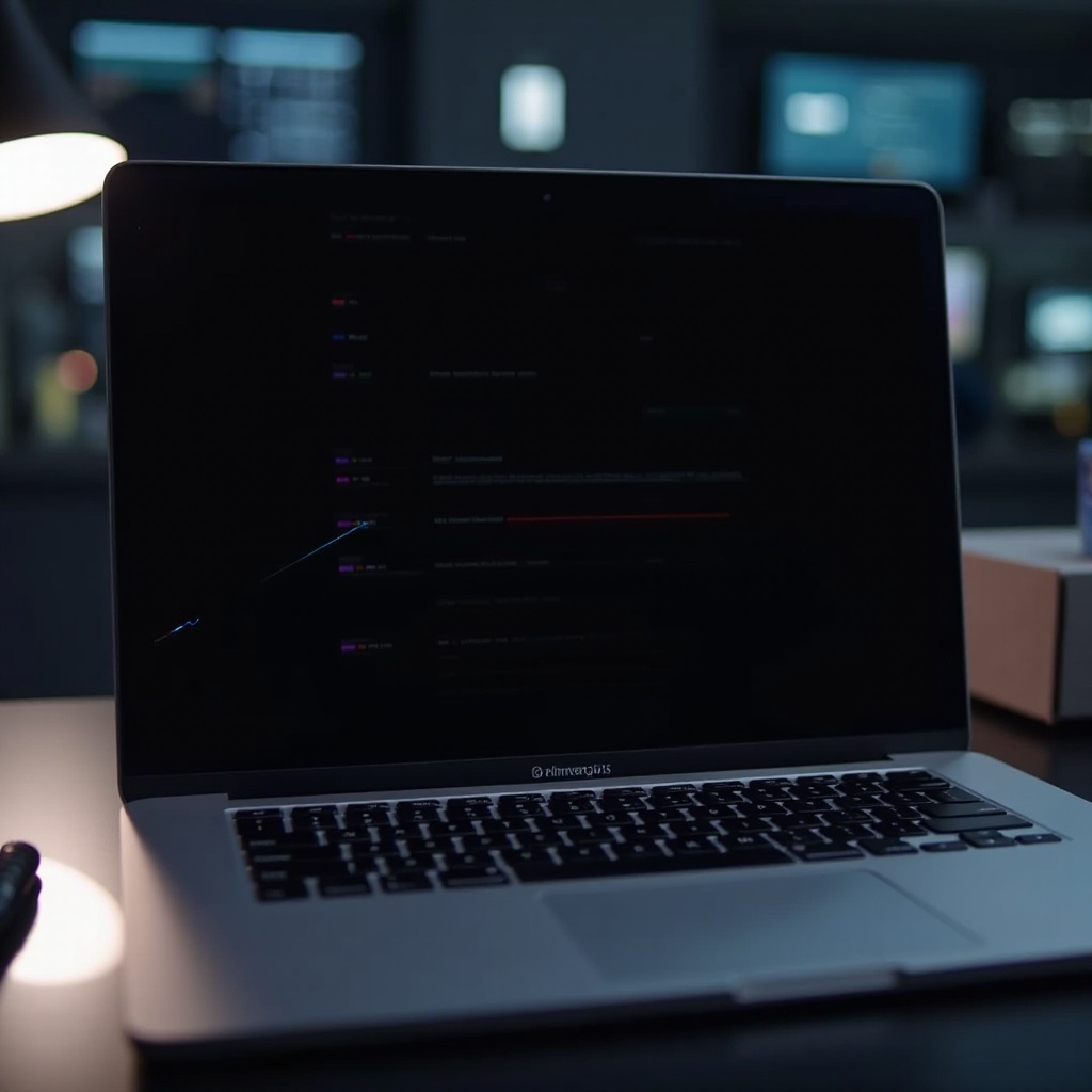 MacBook Pro 黑屏有彩色線條