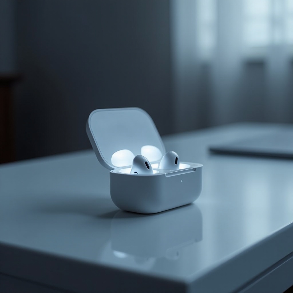 AirPods'ta beyaz ışık