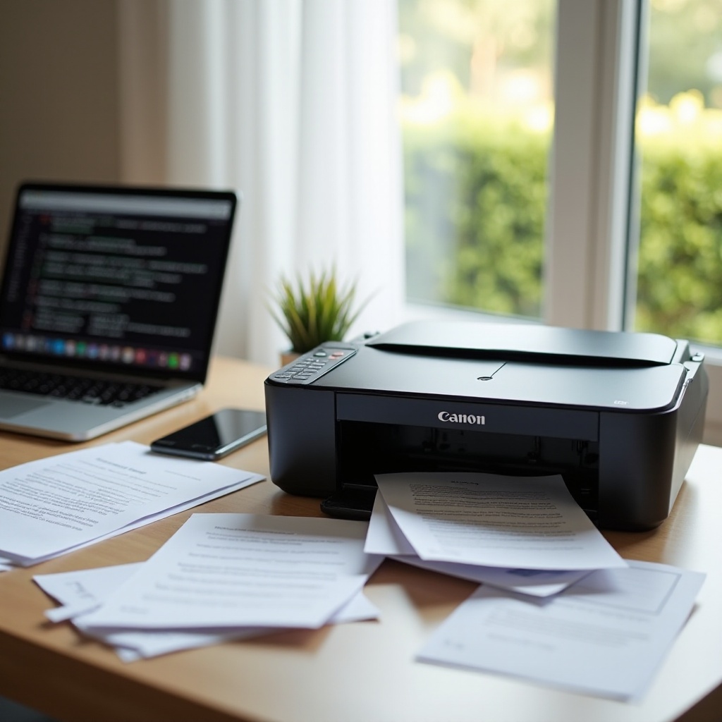 왜 Canon Pixma MG7720 프린터에 용지가 표시되지 않습니까?