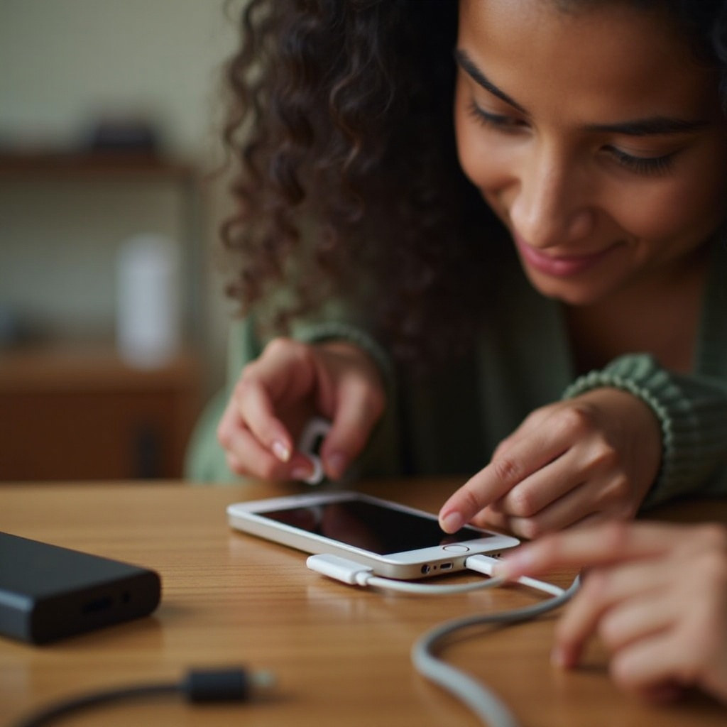 전화기가 충전 중이라고 말하지만 그렇지 않다