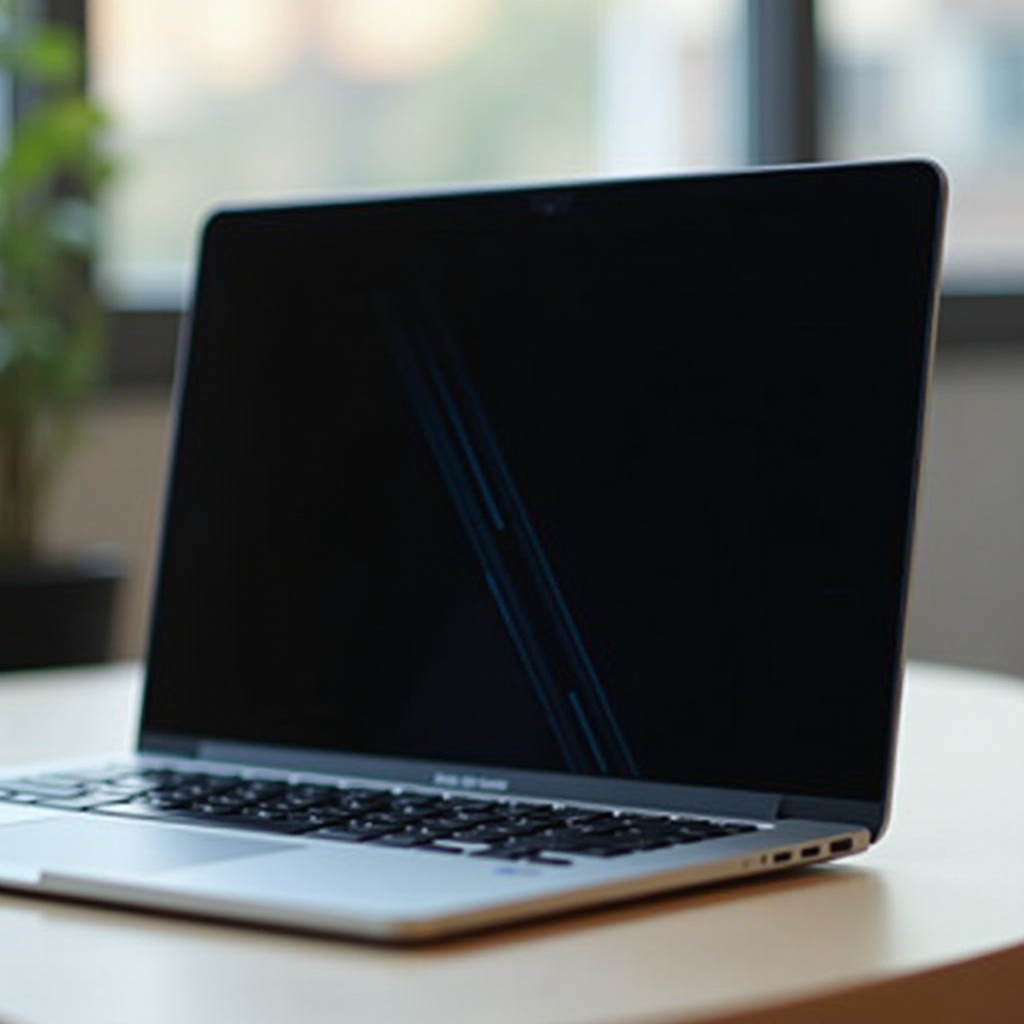 laptop ekranında dikey siyah çizgi