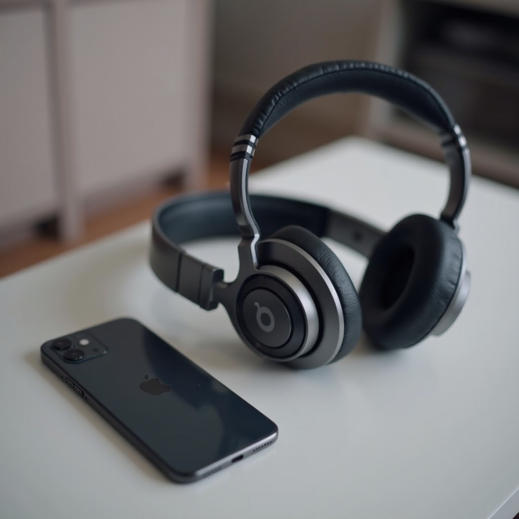 Beats Studio Pro terhubung ke iPhone