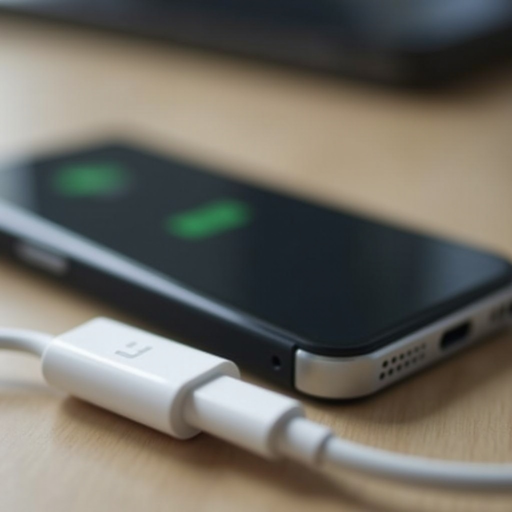 전화기가 충전 중이라고 말하지만 그렇지 않다