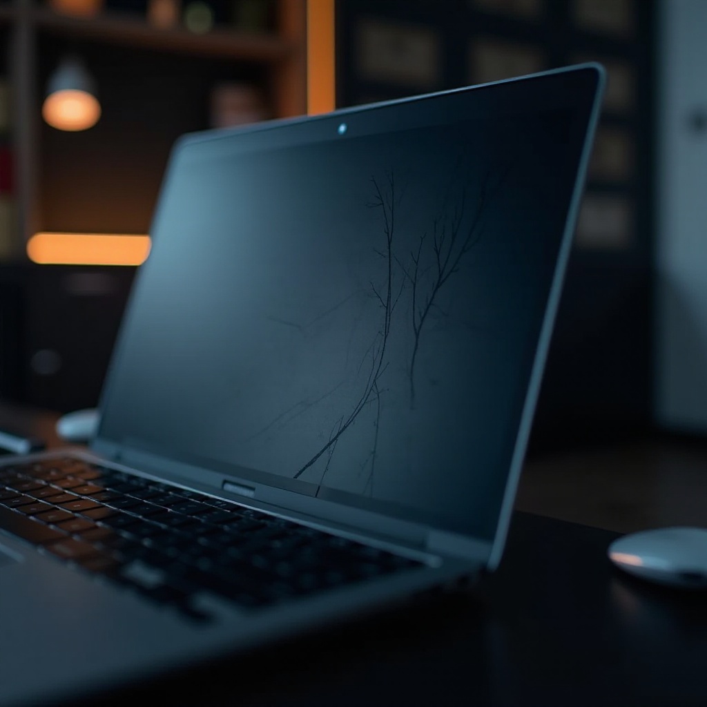 เส้นสีดำแนวตั้งบนหน้าจอแล็ปท็อป