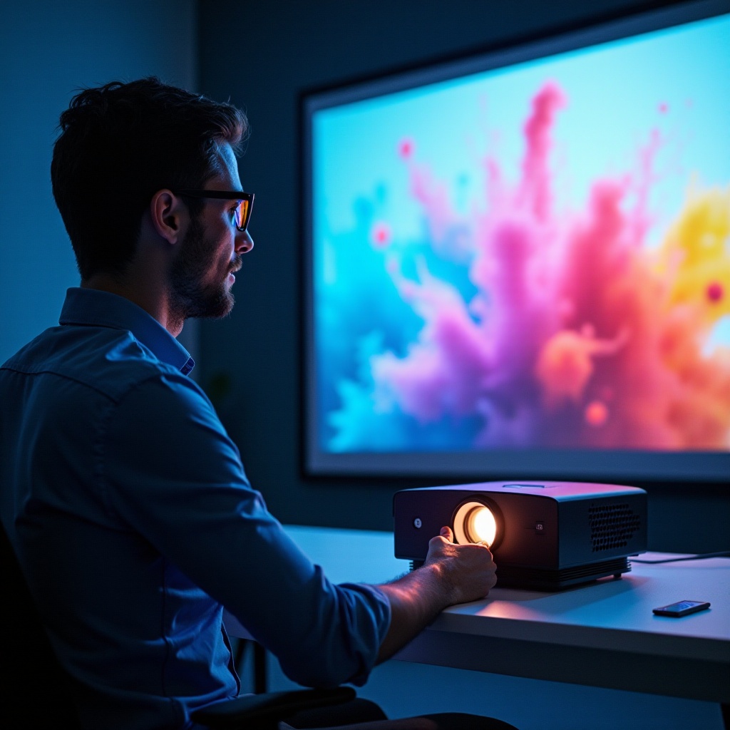 프로젝터 색상 보정