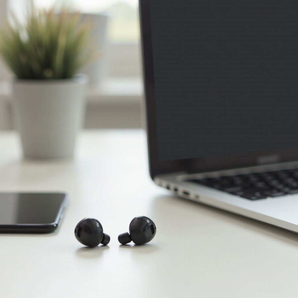 Hubungkan earbud JLab ke laptop