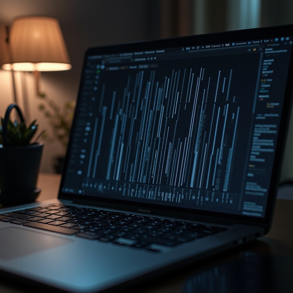 筆記型電腦熒幕上有一條黑色的垂直線